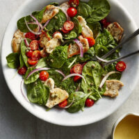 Spinach Chicken and Parmesan Salad